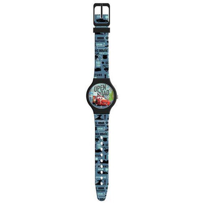 Disney Cars Lightning McQueen Analog Watch for Kids with Tin Box