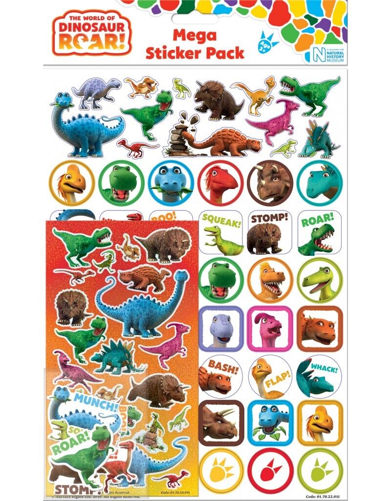 Dinosaur Roar Mega Pack Stickers - Over 80 Stickers