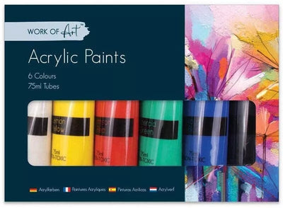 Acrylic Paints 6 colour x75ml each