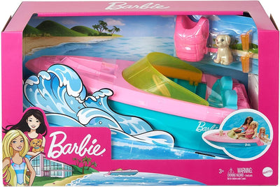 Barbie Boat With Puppy And Accessories