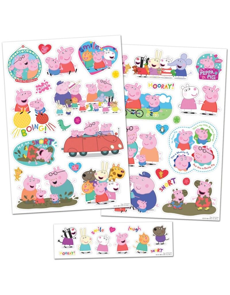 Peppa Pig Vinyl Decor 3 Sheets Stickers