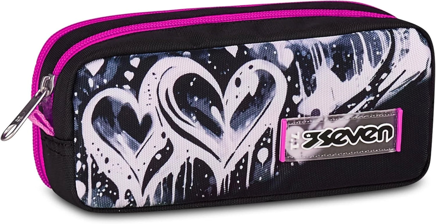 Seven 2 Zip Plumpy Line Girl Pencil Case