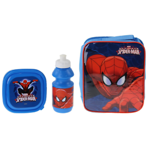 Spiderman Lunch Box + Bottle And Bag