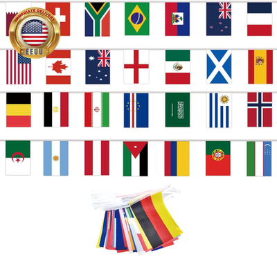 World cup 2026 15mtrs 9 x 6 inch 48 flags