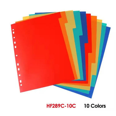 Dividers plastic x 10 colours