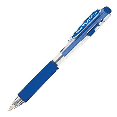 Retractable Gel Pen, 0.7mm, Blue Ink