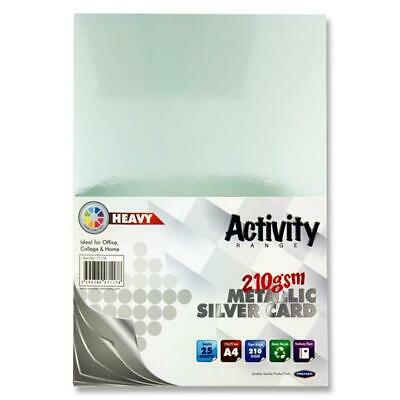 Silver From One Side A4 Cardboard