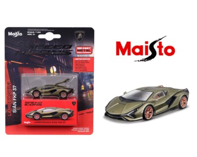 Maisto 1:64 Speed Icons Lamborghini Sian FKP 37 Diecast Model Car
