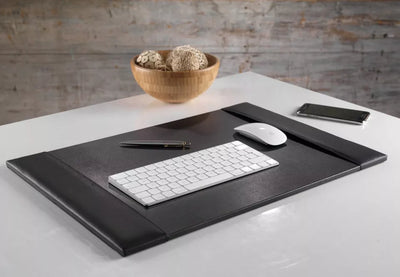 Desk pad BLACK WITH 2 POCKET - 50 x 31 cm