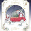 Bears With Truck And Xmas Tree Boyfriend Luxury Boxed Handmade Christmas Card