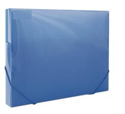 Plastic Elastic Box File 30mm Spine – Blue