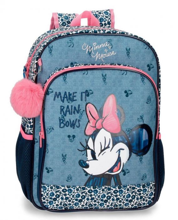 Backpack 3 Zip Minnie Mouse Rain Bows