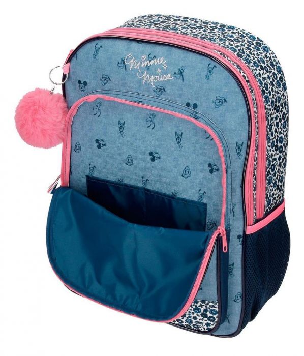 Backpack 3 Zip Minnie Mouse Rain Bows