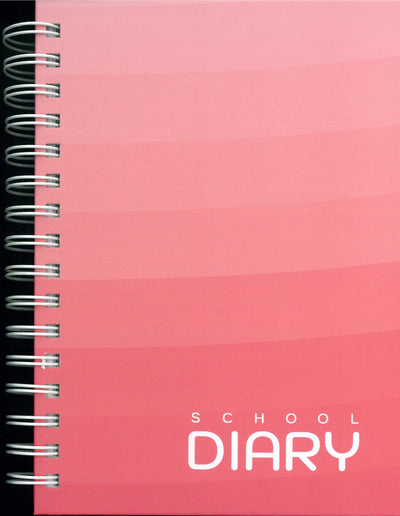 Spiral School Diary Red