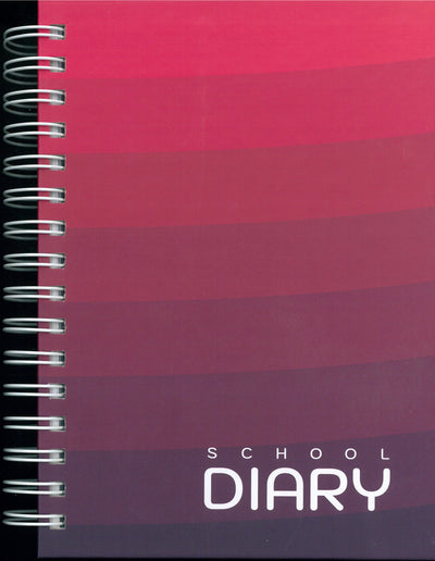 Spiral School Diary Dark Pink