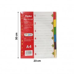 Dividers A4 x6 Position Cardboard Dividers