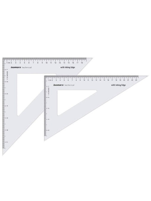 Technical Set of 2 Set Squares 25cm-45 & 30cm-60