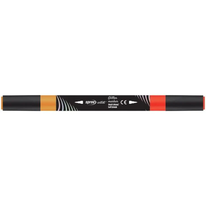 Artist Dual-Tip Glitter Markers - 24 Pieces