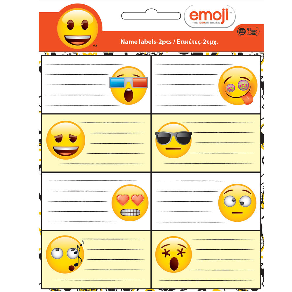 Emoji School Lables 1 Pkt X 16 Lables