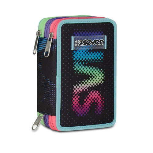 SEVEN OPTICAL SHADE GIRL Filled 3 zip pencil case