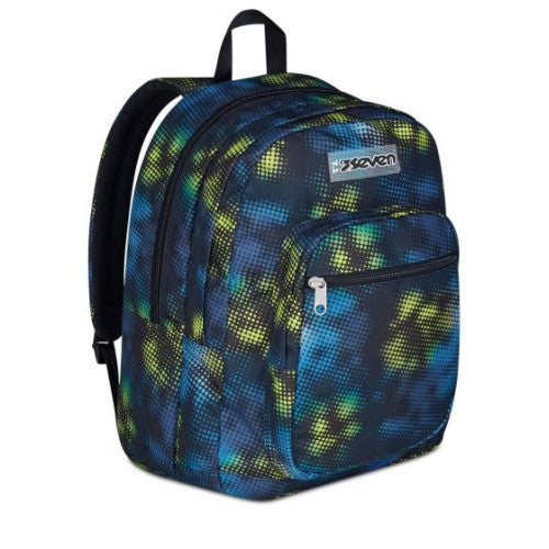 SEVEN ZAINO FREETHINK BOY ACID GREEN  2 Large compartments fit A4