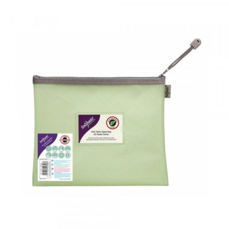 Foolscap Snopake EVA Mesh Zippa Bag - Pastel Green