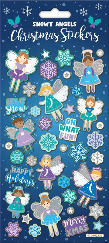 Snowy Angels Sticker Christmas Pack