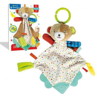 Clementoni Baby Lovely Bear Rattle Comforter