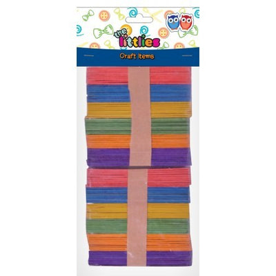 Wooden Coloured Pop Sticks
