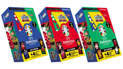 Match Attax Uefa Euro 2024 Mega Tin Box 44 Cards + 4 Exclusive International Icons Limited Edition Cards