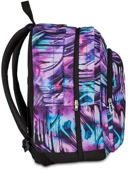 Zaino Seven The Double Pro XXL Detach Royal Violet with Wireless Earphones - Bag only- 2 large compartments fit A4 - 2 in 1 bag