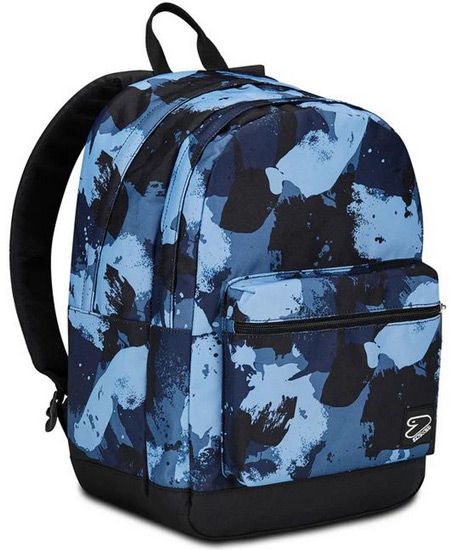 Seven School Bag Deep Blue Earphones Wireless  - 2 Zip Fit A4