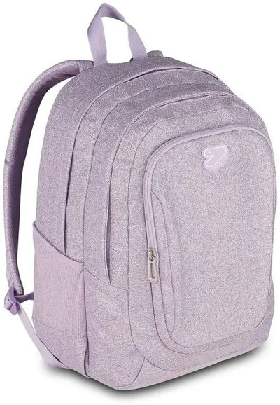 Seven Zaino Tech Shiny Glitter Viola Lilla Backpack 29 Ltrs - 2 large compartments fit a4
