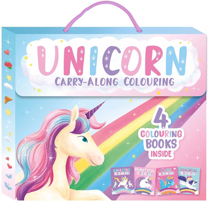 Unicorn Carry-Along Colouring - 4 Colouring Books
