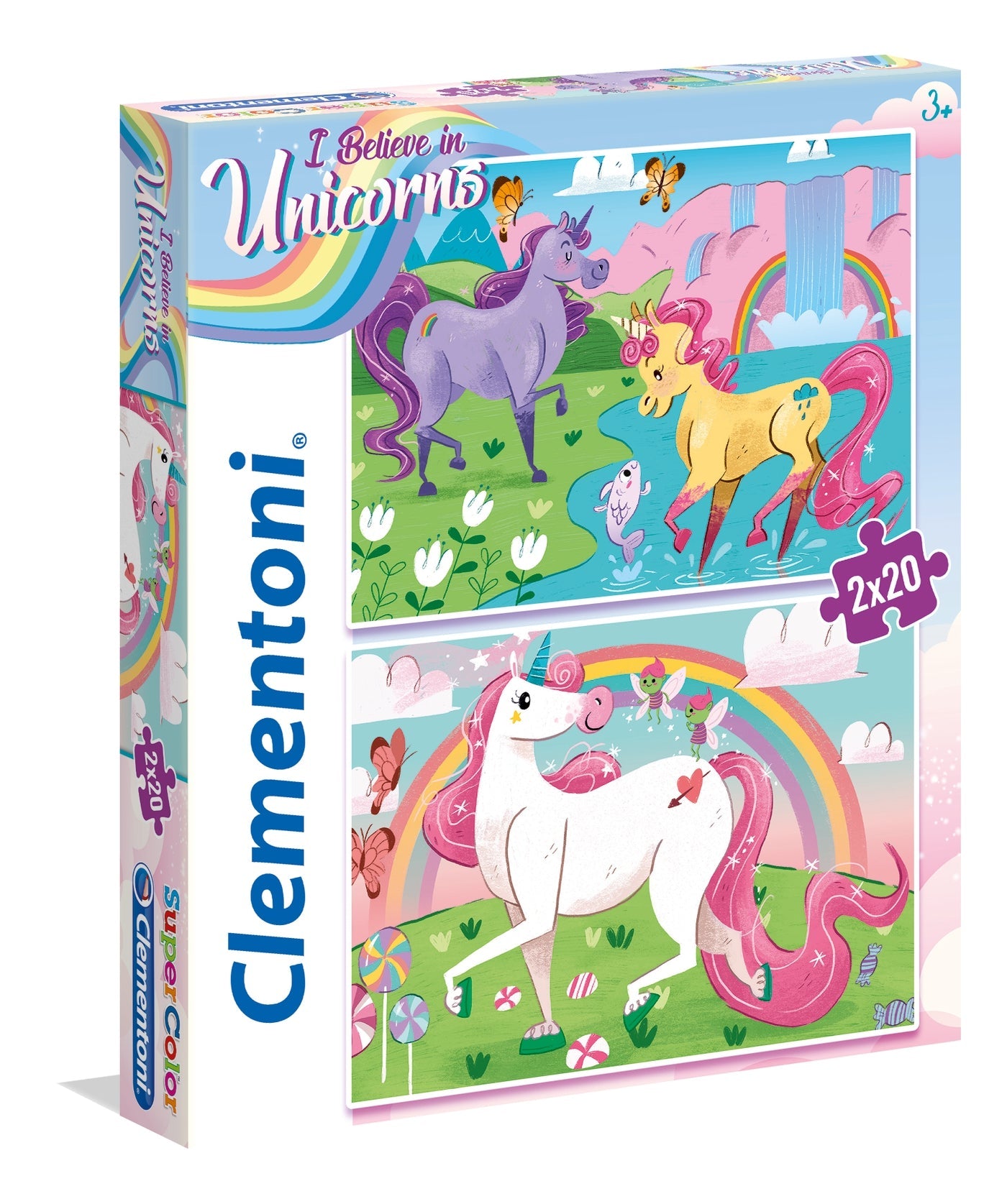 Puzzle 2X20 Pieces Unicorns Brilliant
