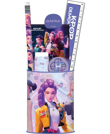 K-POP DEMON HUNTERS Stationery Set + Pencil Pot - 7pc.