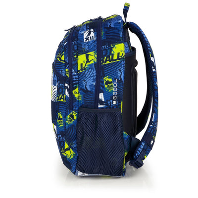 School Bag 2 Zip Fit A4 Football