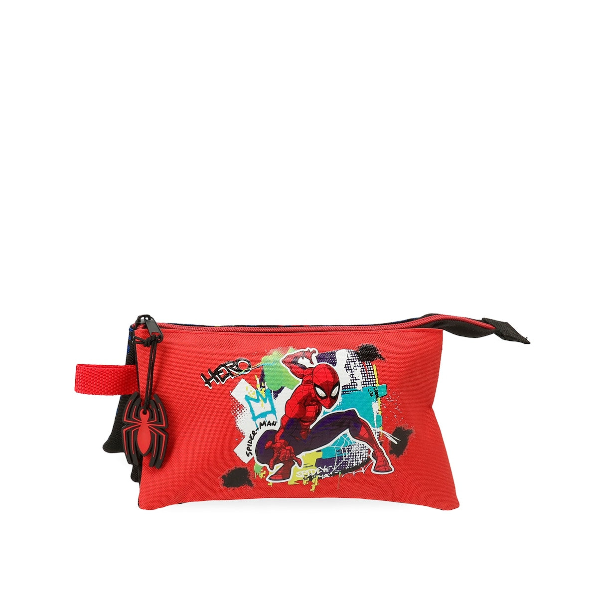 Hero Spiderman Pencil Case - 2 Zip 3 Pockets