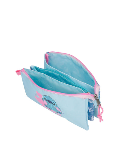 Disney Stitch Hearts Triple Pencil Case