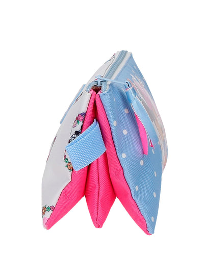 Minnie Flowers 2 zip 3 Compartment pencil case