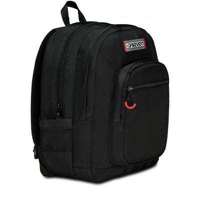 Seven – Jet Black  2 Zip School Bag Fit A4