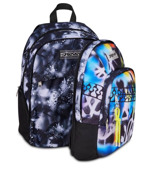 Seven Zaino Scuola Dual Detach Buzzy Note Boy - 2 Large compartments Fit A4 - 2 in 1 bag