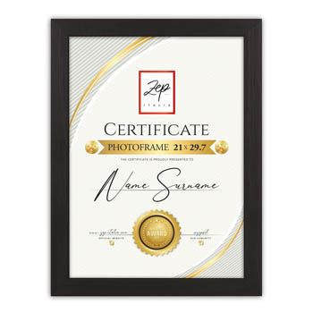 Wooden Picture Frame Certificate Black 21X29.7 Cm