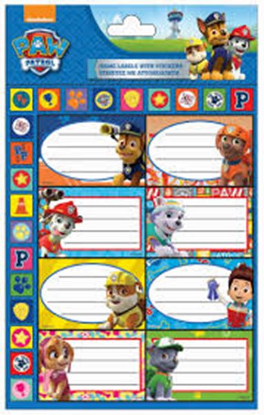 Paw Patrol Name Labels With Stickers