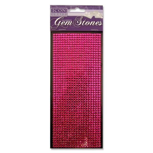  Self Adhesive Pink Gem Stones X 1000Pcs