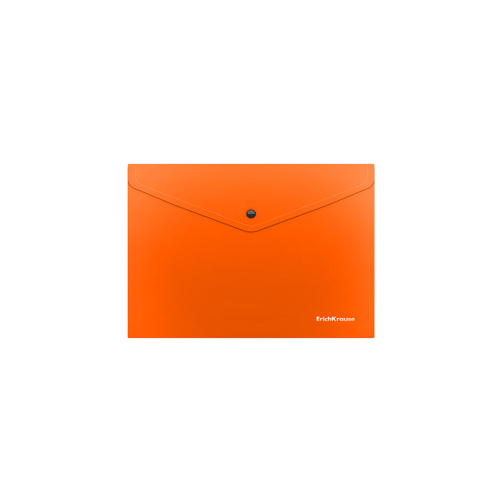 Button A4 Plastic Envelop Orange