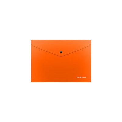 Button A4 Plastic Folder Transperant Orange