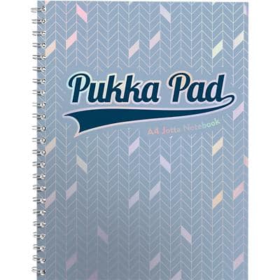 Pukka Pad A4 Wirebound Light Blue Card Cover Notebook Ruled 200 Pages