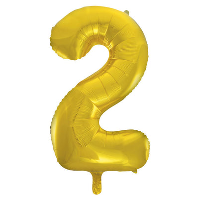 Foil Giant Helium Number Balloon 86Cm Gold - 2