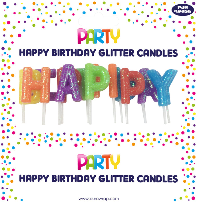 Happy Birthday Glitter Candles